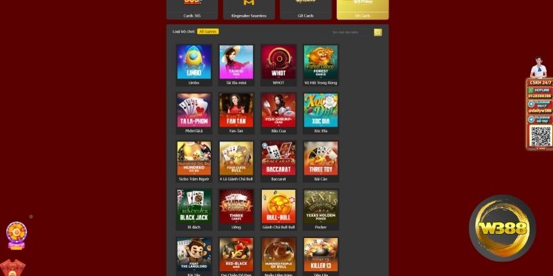 Game bài W388 và những ưu điểm vượt trội