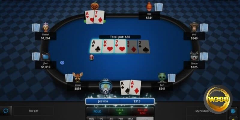 Poker tại game bài W388